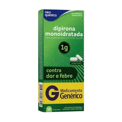 Dipirona Monoidratada 1g Neo química 10 comp.